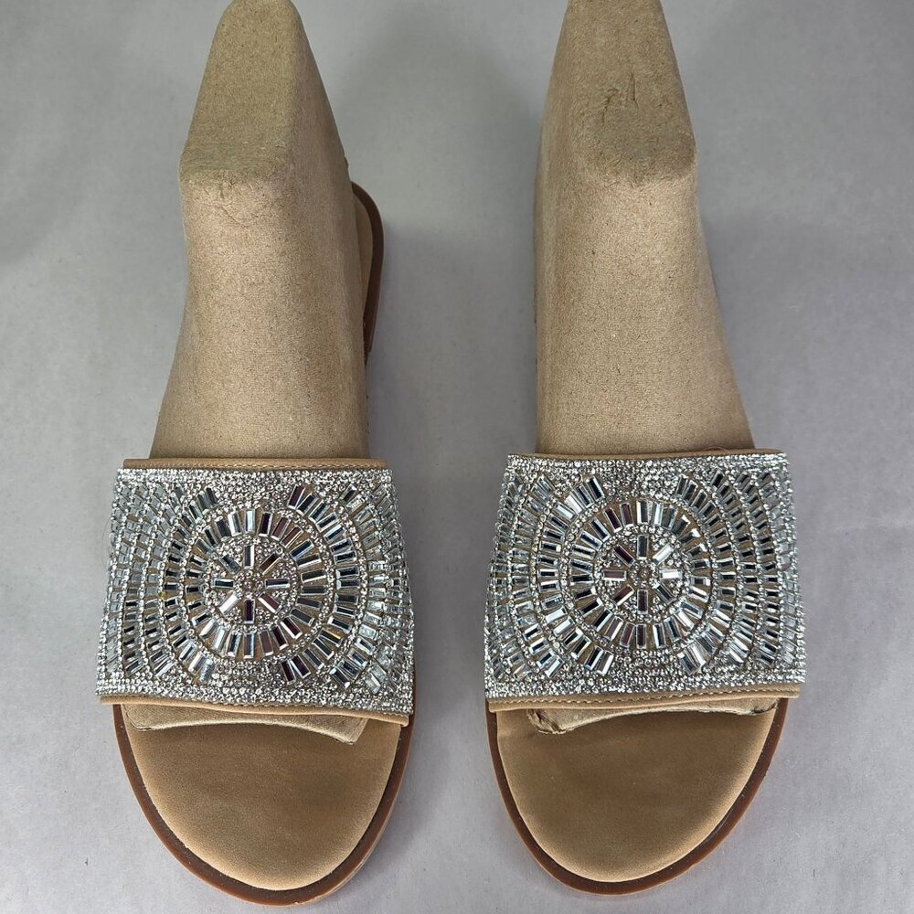Bebe Women's Pave Rhinestone Slide Sandal